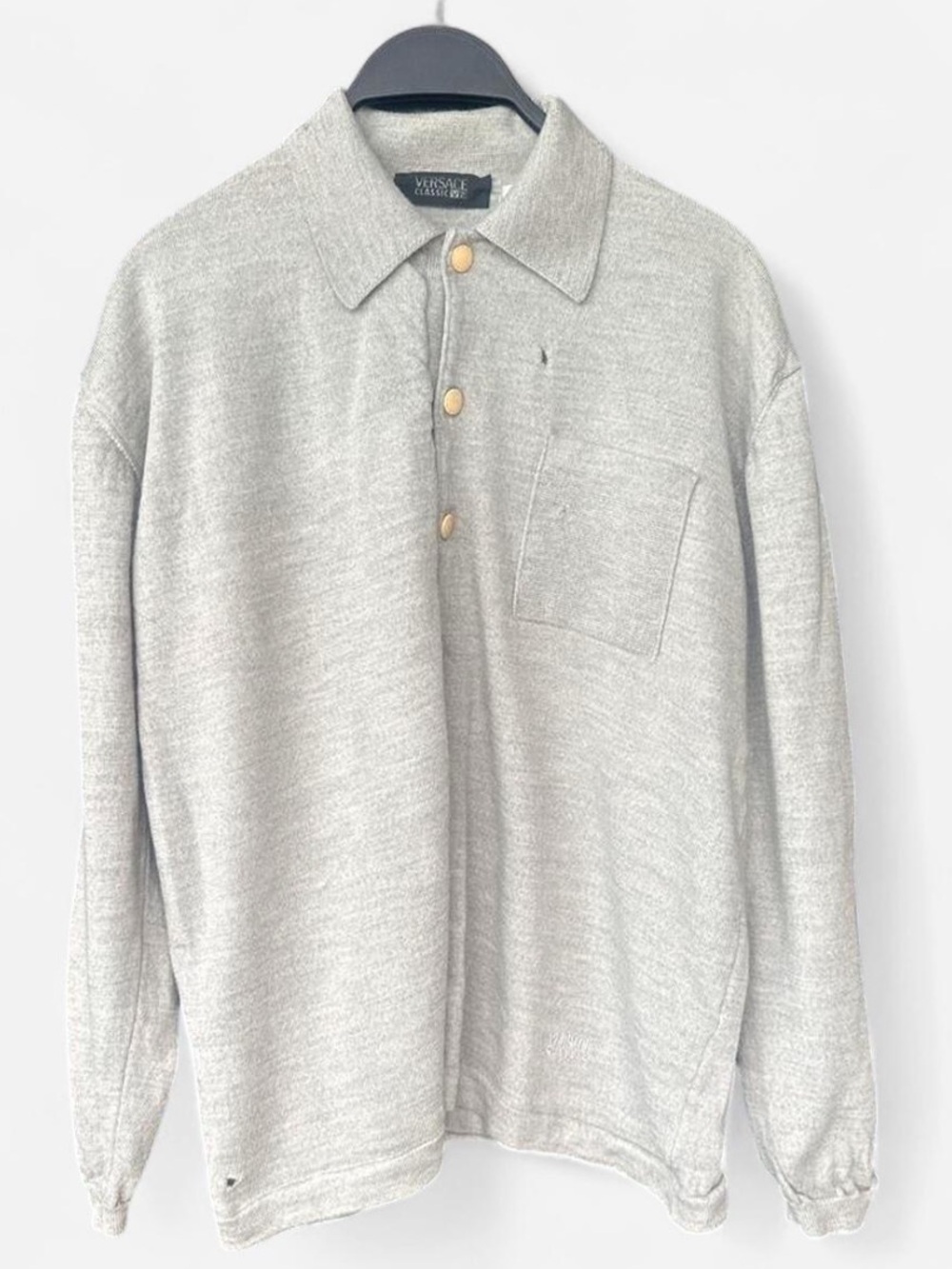 Versace Classic Gray Knit cardigan/Sweater
